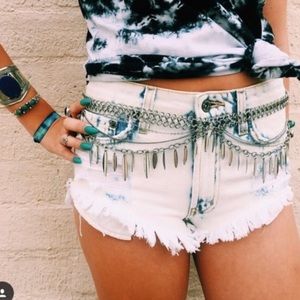 LF/carmar distressed acid wash shorts